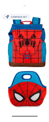 Spiderman Hombre Araña Mochila 40cm Y Lonchera Disney Store