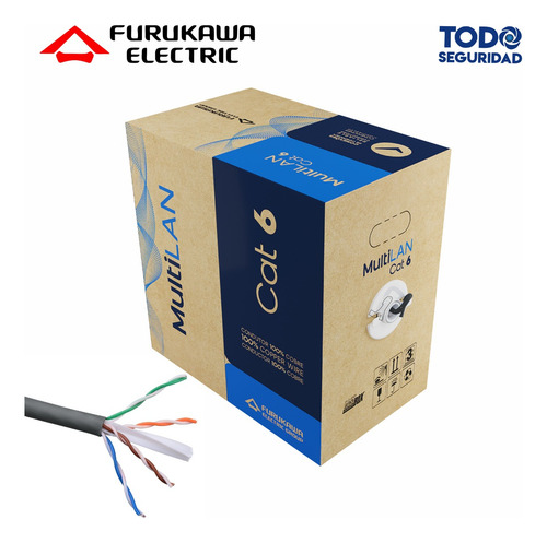 Imagen 3 de 8 de Cable Utp Furukawa Multilan 305m Cat 6e Interior 100% Cobre