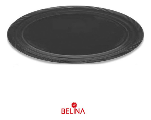 Bandeja Plástica Ovalada Negro 5pcs