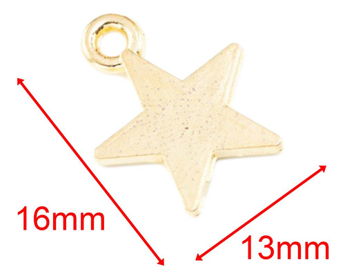 5 Paquete De 2-6 50x Dijes De Estrella De Cinco 5 Piezas