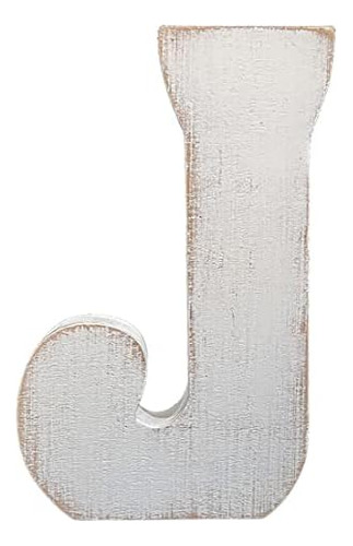 Large Wood Letter Distressed White Wash Alphabet Wall D...