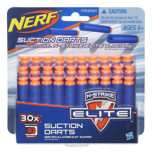 Dardos Nerf Elite Suction X 30 Import Nuevo Blister Cerrado