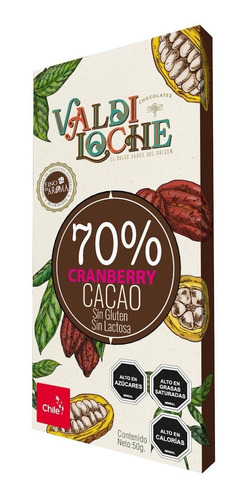 Chocolate Negro 70% Cacao Cranberries