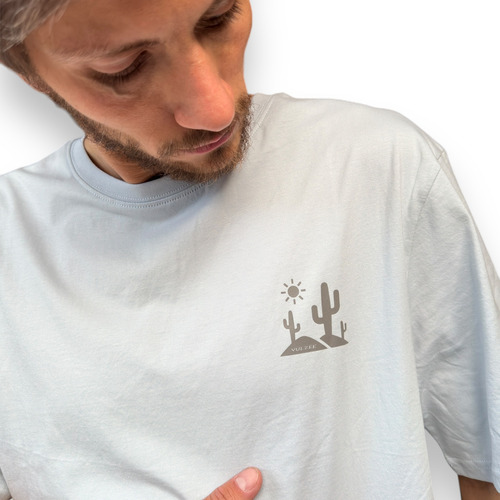 Polera Manga Corta Hombre Vulzee Atacama Celeste