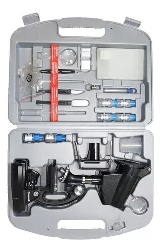 Microscópio Com Ampliação 300x 600x E 1200x - Bluetek 2xt Cor Preto