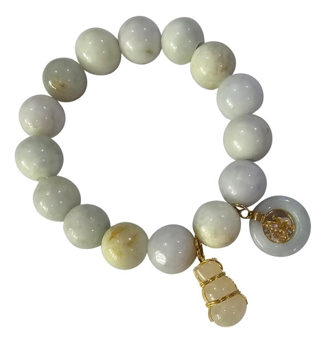 Pulsera De Jade Para Mujer, Dijes De Brazalete, Cuentas De P