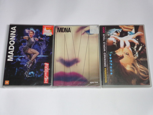 3 Dvd Madonna Mdna Rebel Heart Drowned 2001