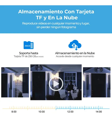 Cámara De Seguridad Exterior Wifi 2mp 1080p 36luces