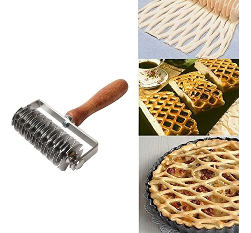 . Pizza Celosía De Masa Cortador De Rodillo De Masa