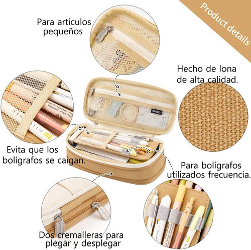 Estuche De Lápices De Gran Capacidad, Bolsa Expandible