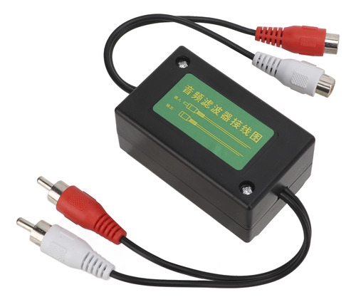 Filtro De Ruído De Rádio Ground Loop Isolator Rca Connectors