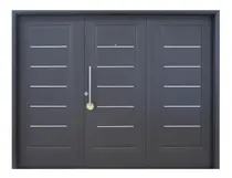 Comprar Portones Garage Nexo Premium Negro Libre De Mantenimiento Doble Chapa Inyectada Deluxe Style Grafito 240x200 Apliques