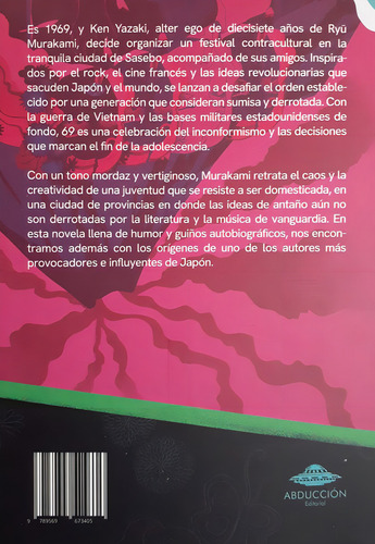 69, De Murakami, Ryu. Literatura Japonesa Editorial Abduccion Editorial - Bigsur, Tapa Tapa Blanda, Edición 0 En Español, 0