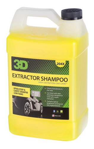 3d Extractor Shampoo Limpiador Baja Espuma Concentrado 1 Gal