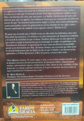 Libro No Contra Sangre Y Carne; Dr. Martyn Lloyd Jones