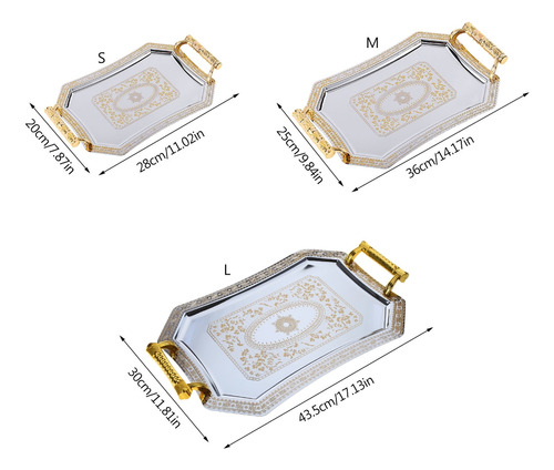 (gd-m) Bandeja De Almacenamiento De Acero Con Asa, Diseño De