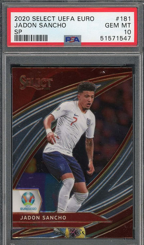 Jadon Sancho 2020 Seleccione Uefa Euro Soccer Card 181 Psa 1