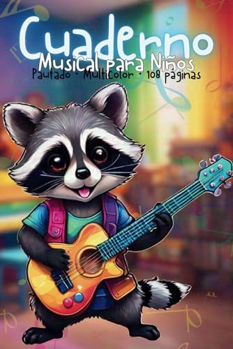 Cuaderno De Música Para Niños 6 X9 , Multicolor, 5 Pentagram