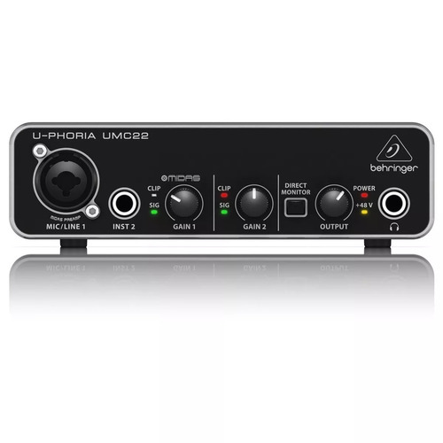 Interfaz Audio Behringer U-phoria Umc22 + Garantía