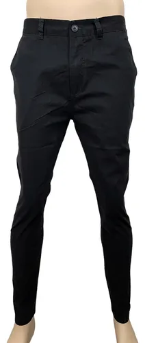 Pantalon gabardina negro hombre hotsell