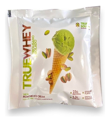 True Whey (10 Sachês De 32g) Hidrolisado E Isolado Pistache Pistachio Ice Cream