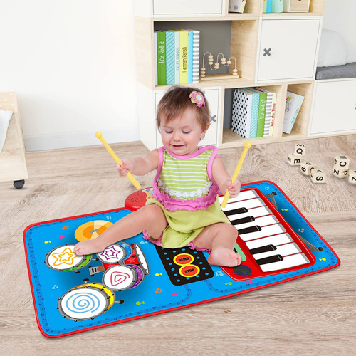 Alfombrillas Musicales Para Bebés 2 En 1: Teclas De Piano Y