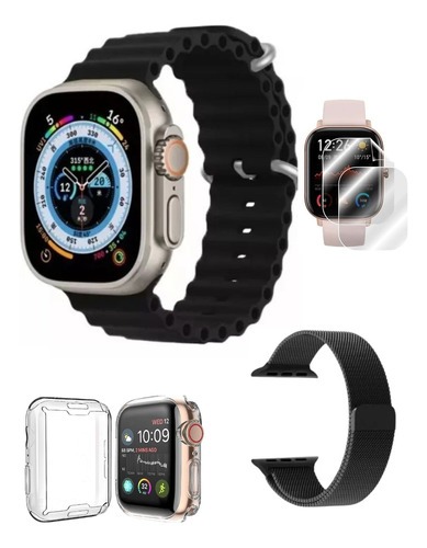 Smartwatch Hello 3 Plus + 2 Mallas +  Vidrio Protec + Funda