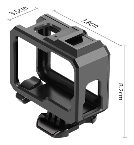 Imagen 2 de 6 de Marco Frame Plástico Compatible Gopro Hero 10 9 Black Fce