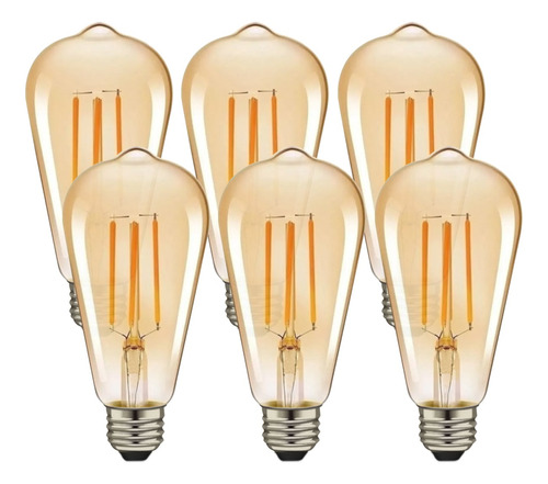 6pcs Focos Edison Vintage Led Bombillas Luces Para Hogar E26