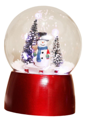 Bola De Nieve Musical Navideña Con Luz De Noche Para La