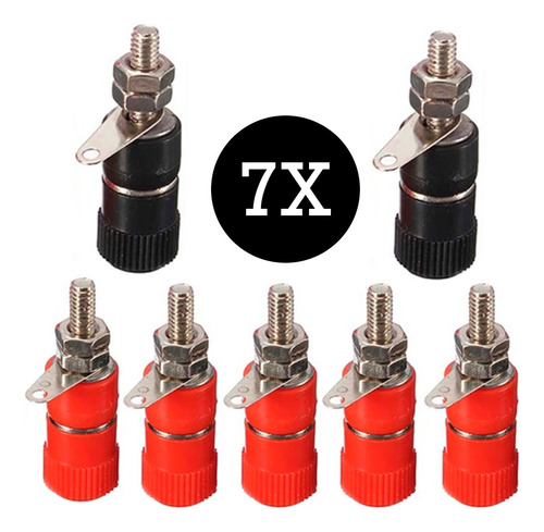 Borne Para Plug Tipo Banana 4mm Preto/vermelho