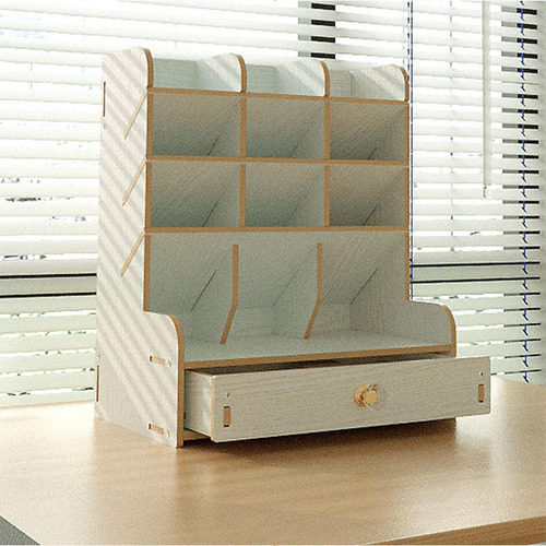 Organizador De Lápiz De Madera Rack De Almacenamiento Multi