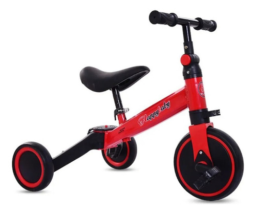 Bicicletas Triciclo De Equilibrio Plegable Para Niños 3 En1 Color Rojo