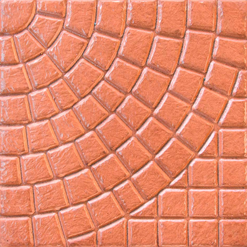 Baldosa Decorcreto Portuguesa Abanico Terracota 40 X 40