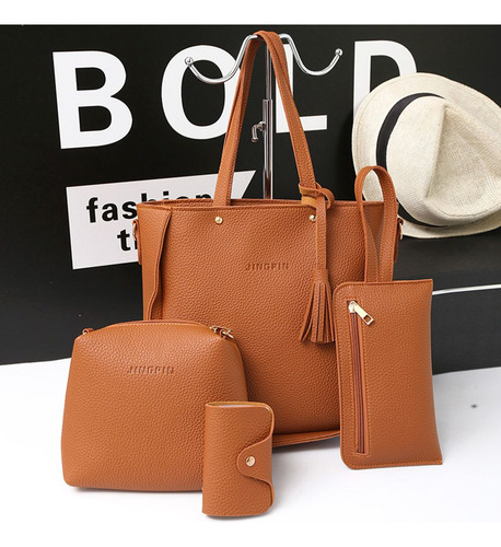 Set De Bolso Bandolera Para Mujer, Bolso De Piel Tipo Mensaj