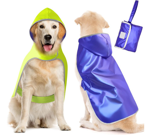 Ezierfy Chubasquero Reversible Para Perros - Chubasquero Lig
