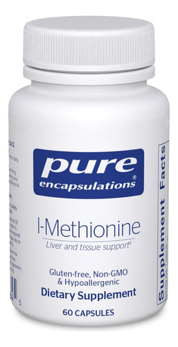 L-metionina Pure Encapsulations 60 Cápsulas