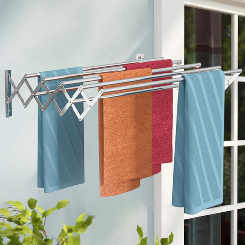 Ropa Plegable Rack De Secado Tendedero Retráctil