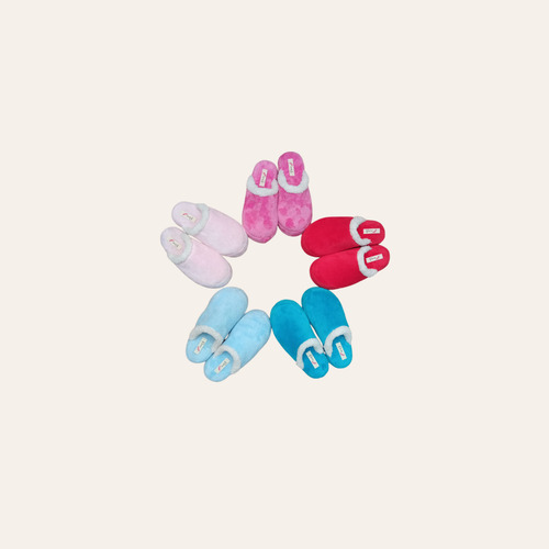 Pantufla Mujer, Acolchadas, Calentitas,forradas En Corderito