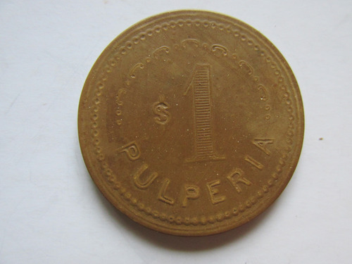 Antigua Ficha Salitrera Of Cholita Vale $ 1 Peso Muy Escasa (Usado)