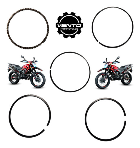 Juego De Anillos Para Moto Vento Crossmax 250 