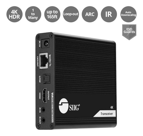 Siig Extensor Hdmi 4k Transceptor En Cadena Margarita, Requi