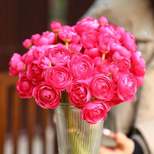 Peonías Flores Artificiales De Seda,24 Ramos De Peonías