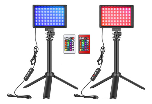 Luz Led De Relleno Andoer Rgb Usb Regulable, 2 Piezas