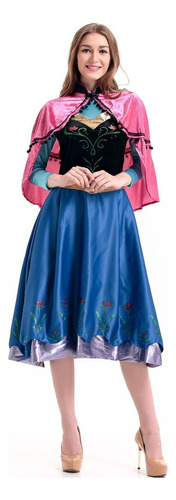 Frozen Anna Princess Vestido Cosplay Disfraz Para Adultos A