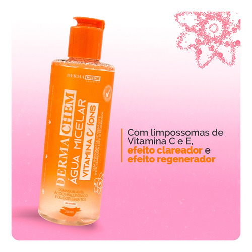 Imagem 5 de 5 de Água Micelar Demaquilante Facial Vitamina C Dermachem 250ml