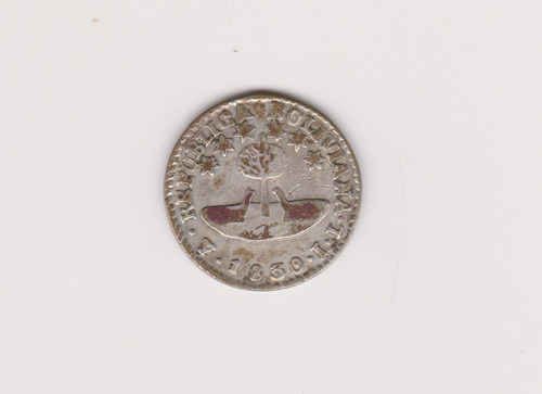 Moneda Bolivia 1/2 Sol Año 1830 Jl Plata Muy Bueno 