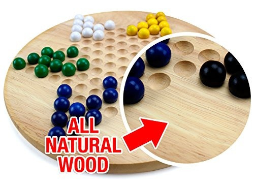 Todos Damas De Chinas De Madera Natural Con Canicas De