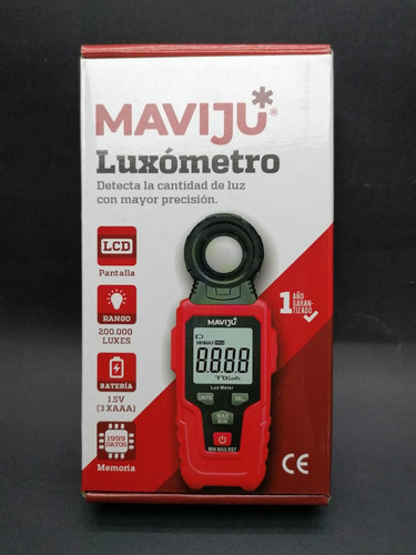 Imagen 2 de 2 de Luxometro 200000 Luxes Maviju