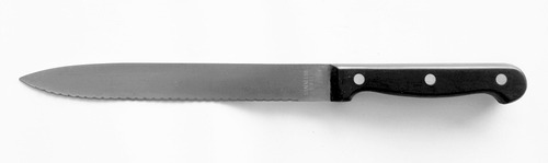 Cuchillo Asado/pan Acero Inox C/ Microsierra 32cm Exelente